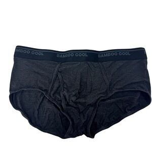 BAMBOO COOL Men's Charcoal Gray Brief Underwear‎ Size Large
